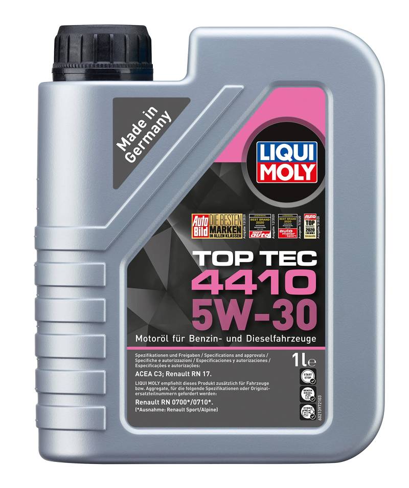 LIQUI MOLY Top Tec 4410 5W-30 | 1 L | Synthesetechnologie Motoröl | Art.-Nr.: 21397, farblos von Liqui Moly