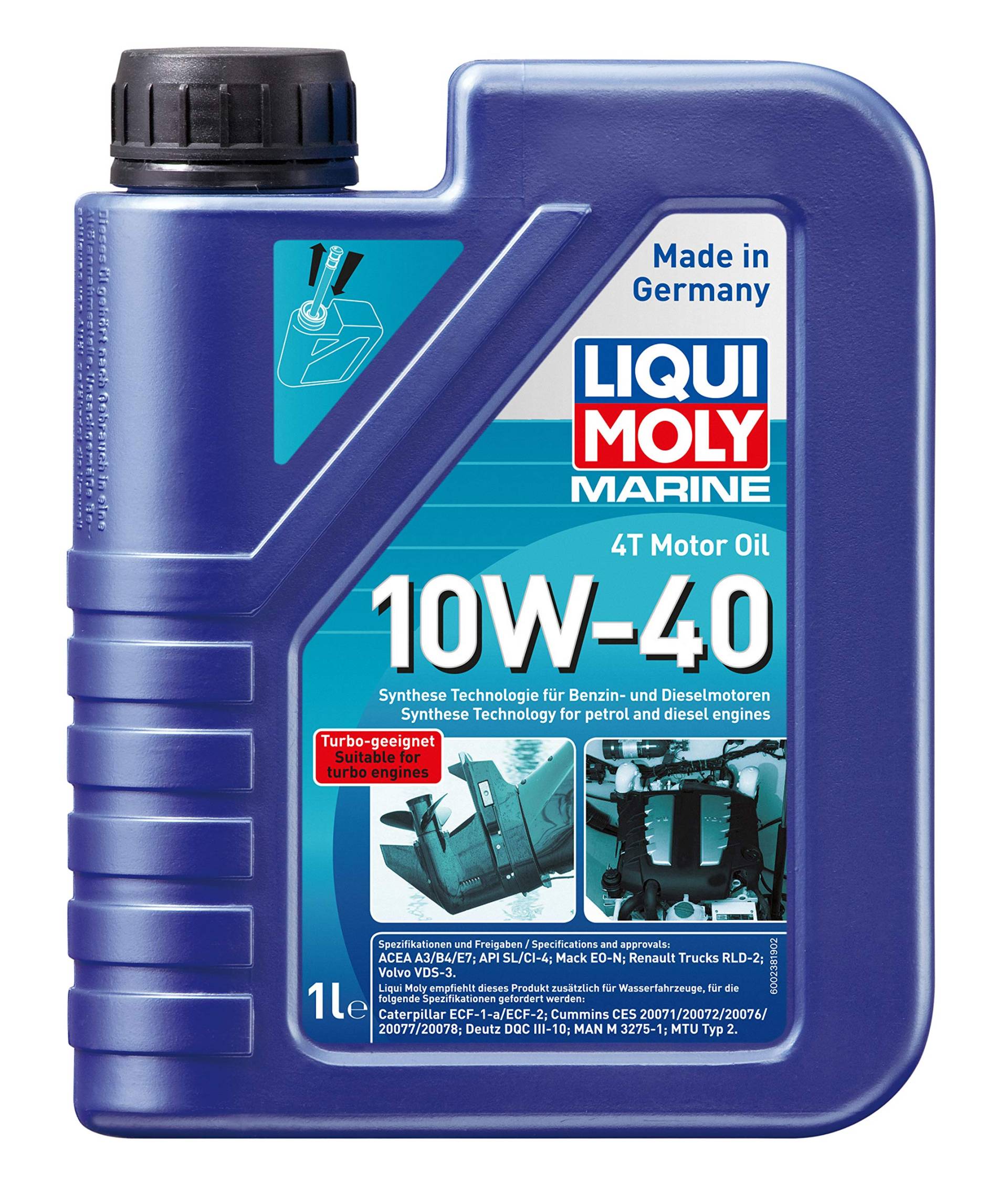 LIQUI MOLY Marine 4T Motor Oil 10W-40 | 1 L | Boot Motoröl | Art.-Nr.: 25012 von Liqui Moly