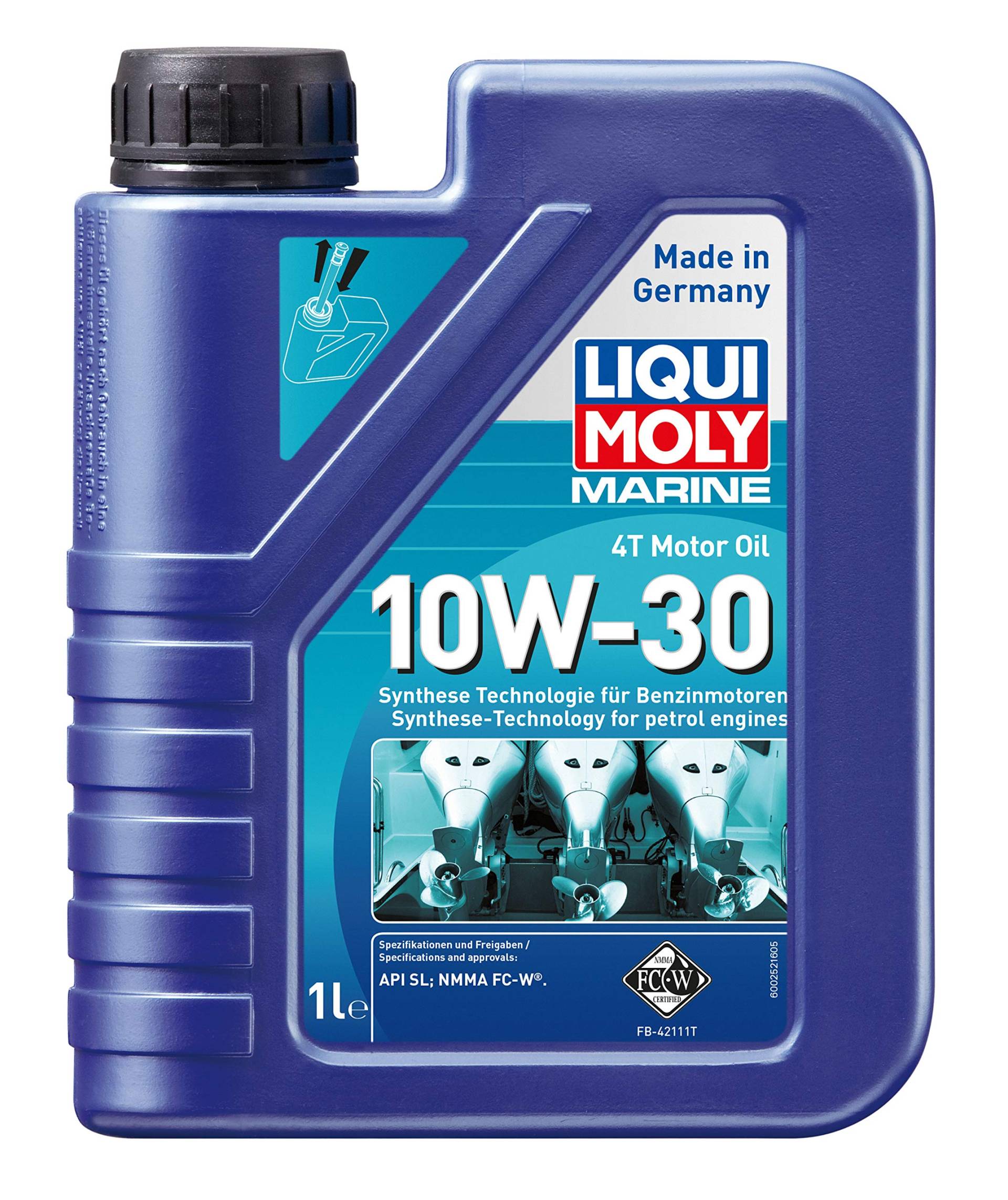 LIQUI MOLY Marine 4T Motor Oil 10W-30 | 1 L | Boot Motoröl | Art.-Nr.: 25022, farblos von Liqui Moly