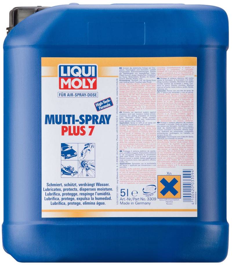 LIQUI MOLY Multi-Spray Plus 7 | 5 L | Korrosionsschutz | Rostlöser | Art.-Nr.: 3309, farblos von Liqui Moly