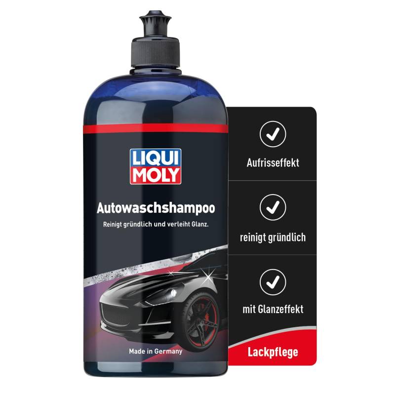 LIQUI MOLY Autowaschmittel "Autowaschshampoo", Art.-Nr. 1545 I 1 L Autoshampoo mit Glanzeffekt I Waschaktives Car Shampoo gegen Staub & starke öl-/fetthaltige Verschmutzungen I Für gängige Materialien von Liqui Moly