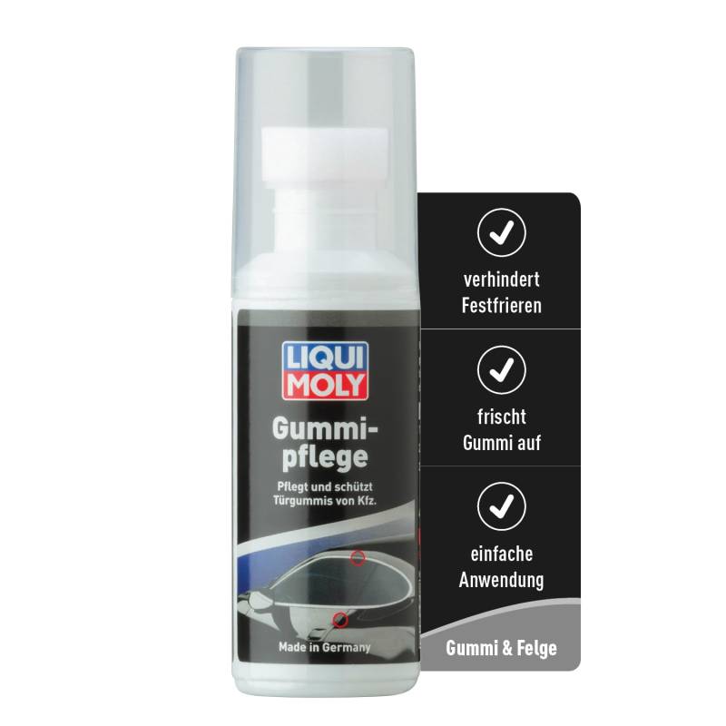 LIQUI MOLY Gummipflege, Art.-Nr. 7182 I 75 ml Winter Gummi Pflege-Stift als Festfrier-Schutz für Türgummis im Kfz-Bereich I Schutz, Pflege & Elastizität I Silikonfreie Autogummipflege von Liqui Moly