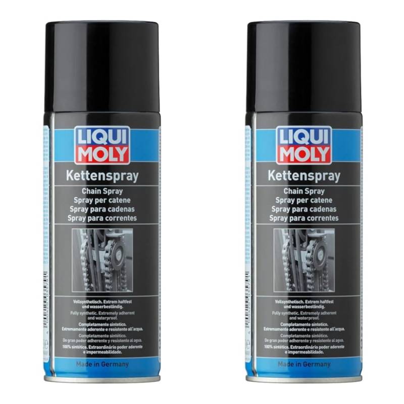 LIQUI MOLY Kettenspray | 400 ml | Haftschmierstoff ohne Kupfer | Art.-Nr.: 3579 (Packung mit 2) von Liqui Moly