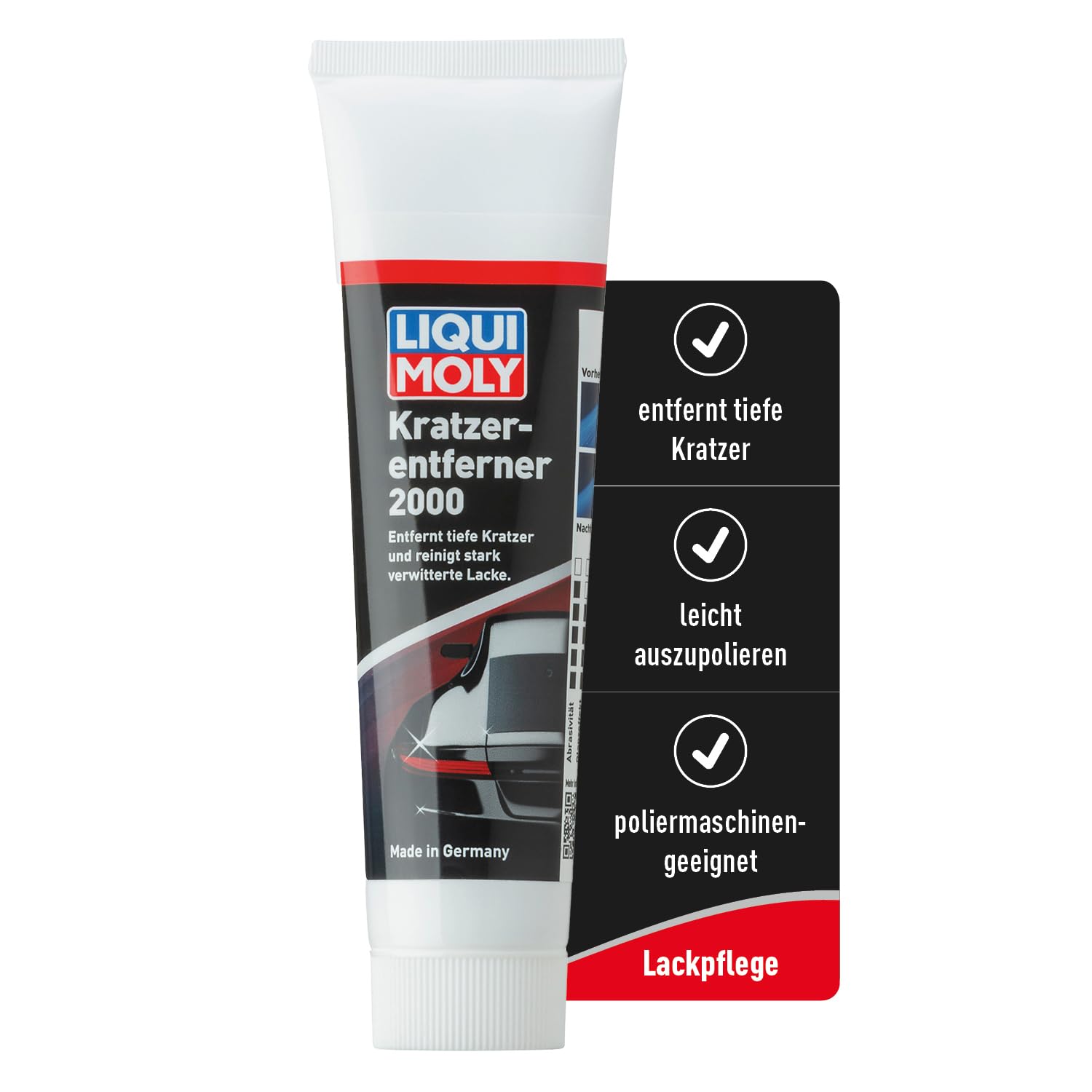 LIQUI MOLY Lackpflege Kratzerentferner 2000, Art.-Nr. 21759 I 100ml Auto Kratzer Entferner für starke Kratzer & stark verwitterte Lacke I Silikonfreier, abrasiver Scratch Remover I Leicht anzuwenden von Liqui Moly