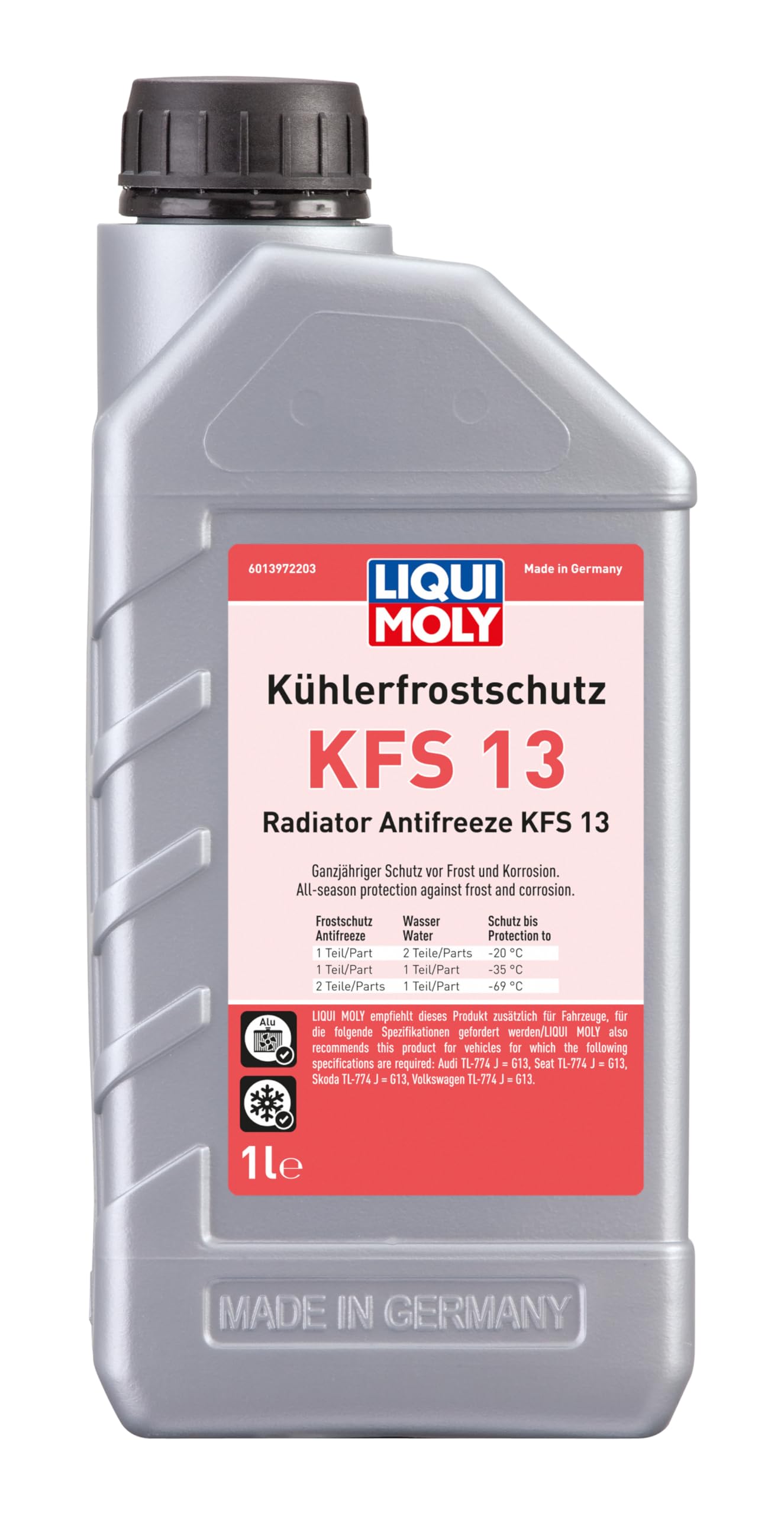 LIQUI MOLY Kühlerfrostschutz KFS 13 | 1 L | Kühlerschutz | Art.-Nr.: 21139, farblos von Liqui Moly