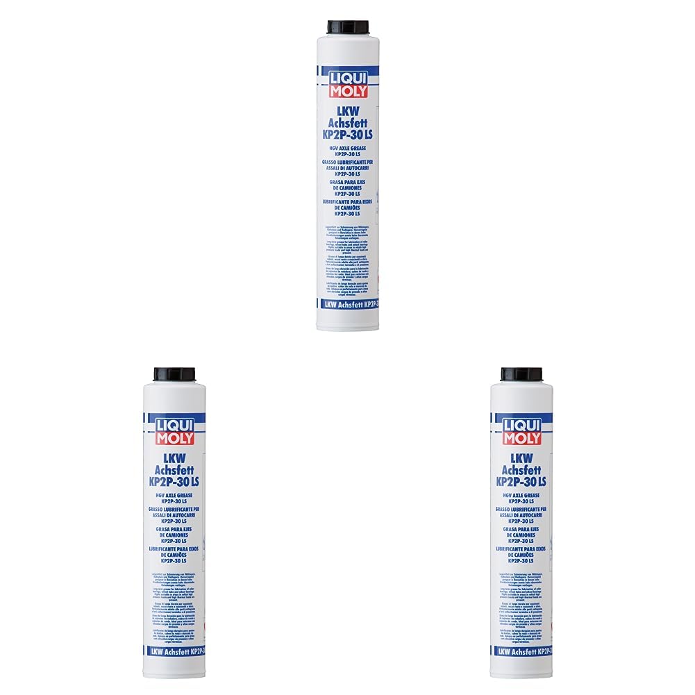 LIQUI MOLY LKW Achsfett KP2N -30 Lube Shuttle | 400 g | Lithium-Komplex Fett | Art.-Nr.: 3303 (Packung mit 3) von Liqui Moly