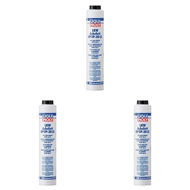 LIQUI MOLY LKW Achsfett KP2N -30 Lube Shuttle | 400 g | Lithium-Komplex Fett | Art.-Nr.: 3303 (Packung mit 3) von Liqui Moly