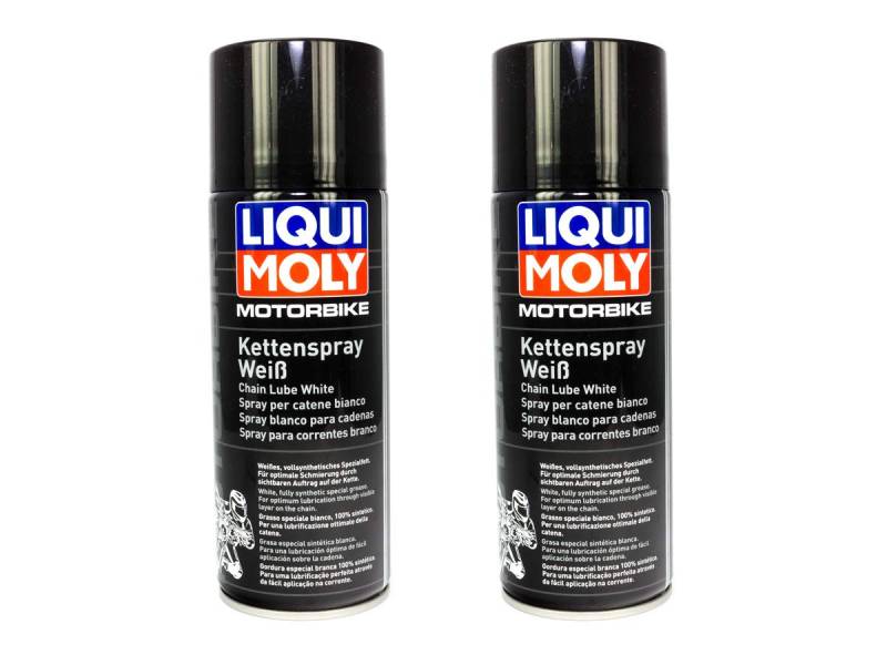 LIQUI MOLY Motorbike Kettenspray weiß 2 Stück á 400 ml von Liqui Moly