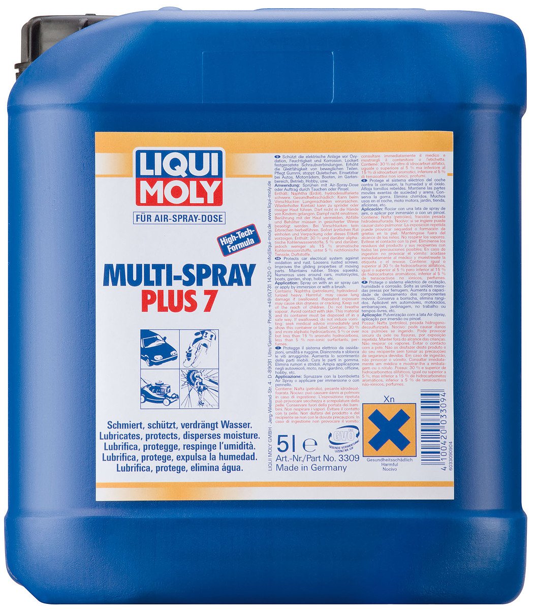 LIQUI MOLY Multi-Spray Plus 7 | 5 L | Korrosionsschutz | Rostlöser | Art.-Nr.: 3309, farblos von Liqui Moly