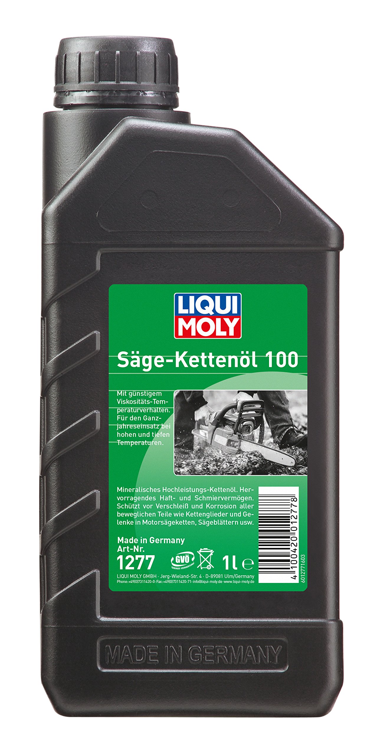 LIQUI MOLY Sägekettenöl 100 | 1 L | Gartengeräte-Öl | Art.-Nr.: 1277, Farblos von Liqui Moly