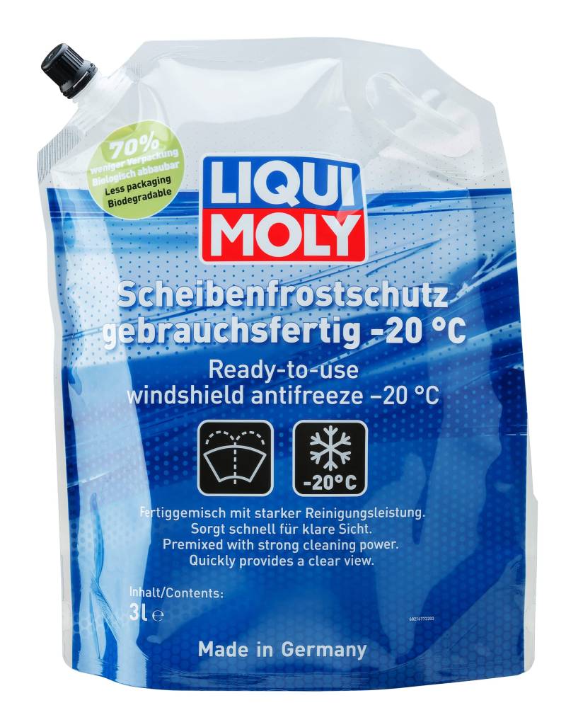 LIQUI MOLY Scheibenfrostschutz gebrauchsfertig 3 L, Art.-Nr. 21677 I Frostschutzmittel Scheibenwaschanlage für eine klare Sicht I Temperaturen bis ca. -20 °C I LED- bzw. Xenon-Scheinwerfer geeignet von Liqui Moly