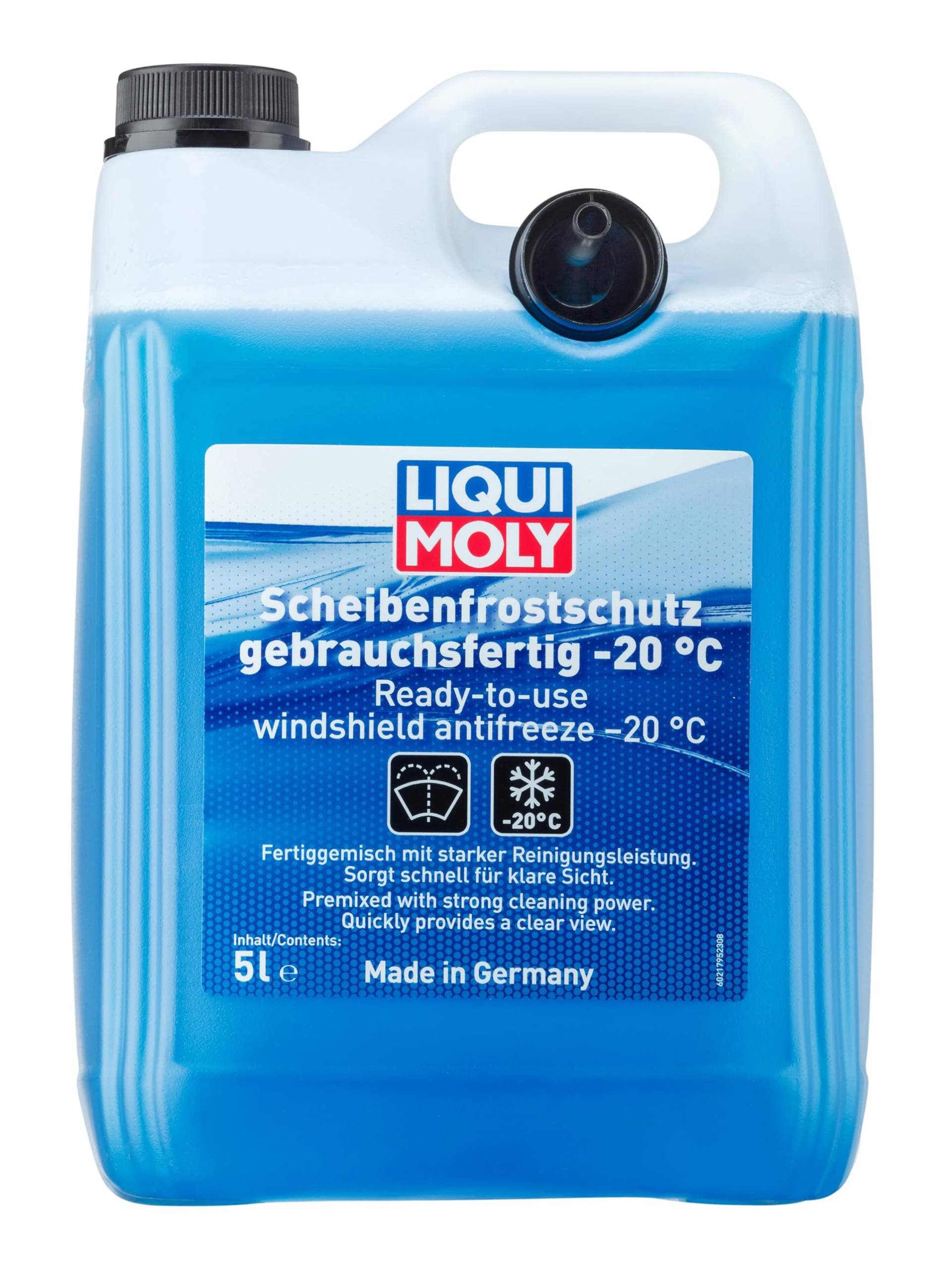 LIQUI MOLY Scheibenfrostschutz gebrauchsfertig 5 L, Art.-Nr. 21795 I Frostschutzmittel Scheibenwaschanlage für eine klare Sicht I Temperaturen bis ca. -20 °C I LED- bzw. Xenon-Scheinwerfer geeignet von Liqui Moly