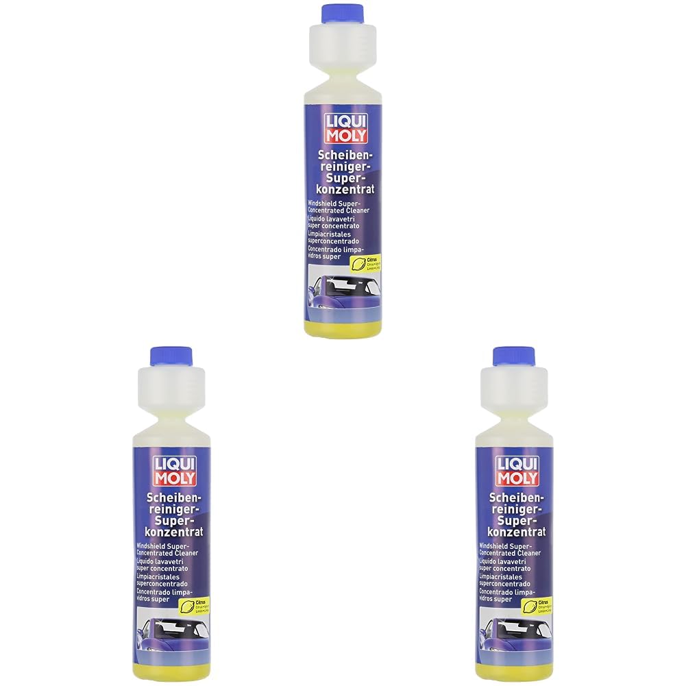 LIQUI MOLY Scheibenreiniger-Superkonzentrat Citrus | 250 ml | Wischwasserzusatz | Art.-Nr.: 1519 (Packung mit 3) von Liqui Moly