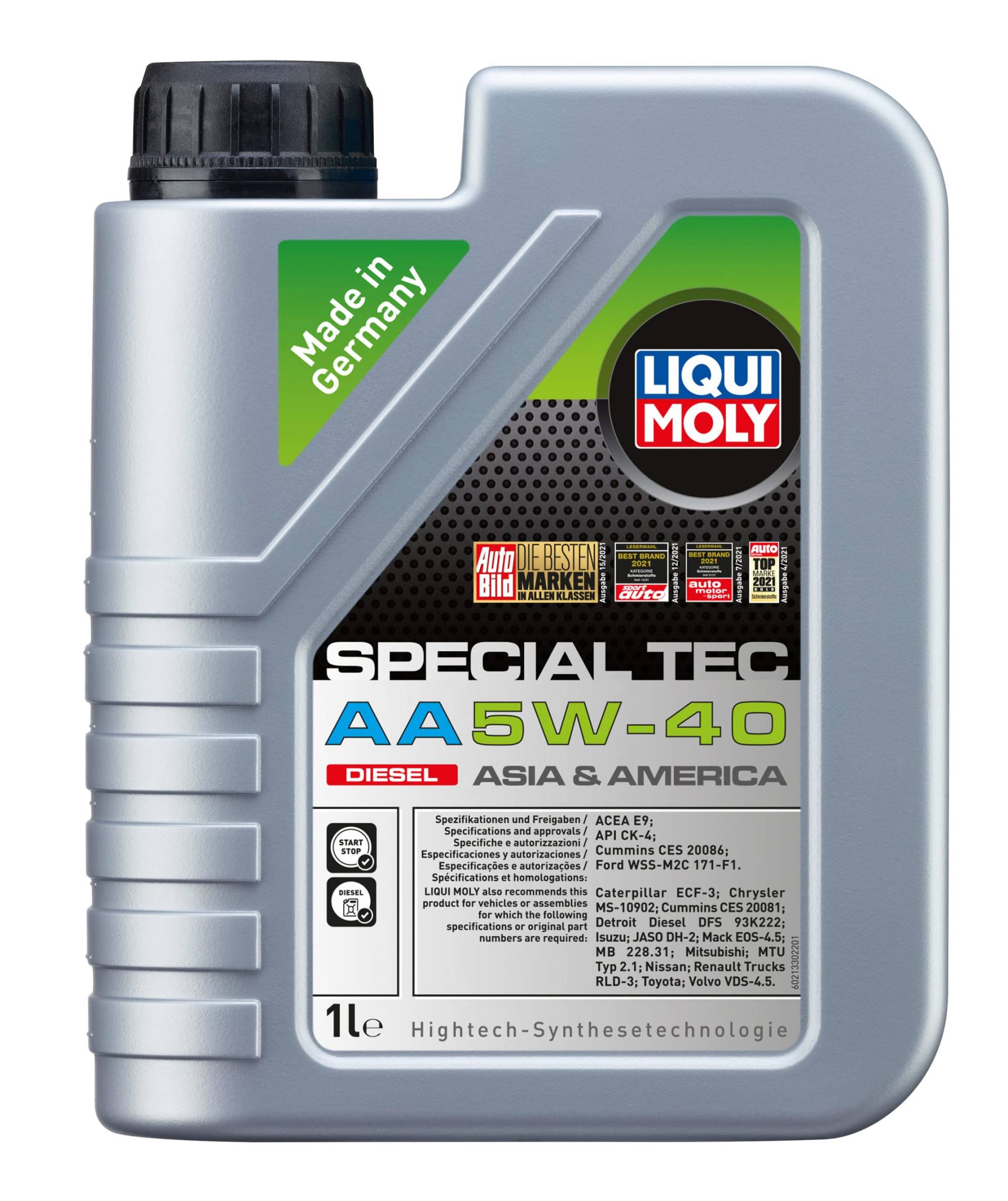 LIQUI MOLY Special Tec AA 5W-40 Diesel | 1 L | Synthesetechnologie Motoröl | Art.-Nr.: 21330 von Liqui Moly