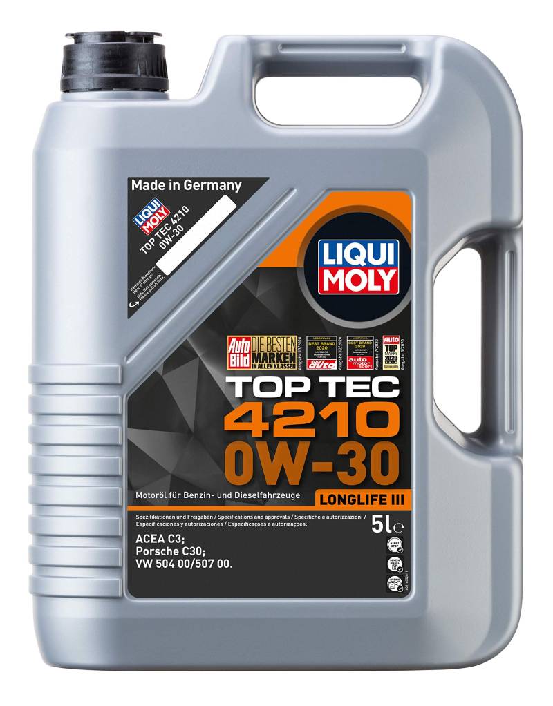 LIQUI MOLY Top Tec 4210 0W-30 | 5 L | Synthesetechnologie Motoröl | Art.-Nr.: 21605, farblos von Liqui Moly