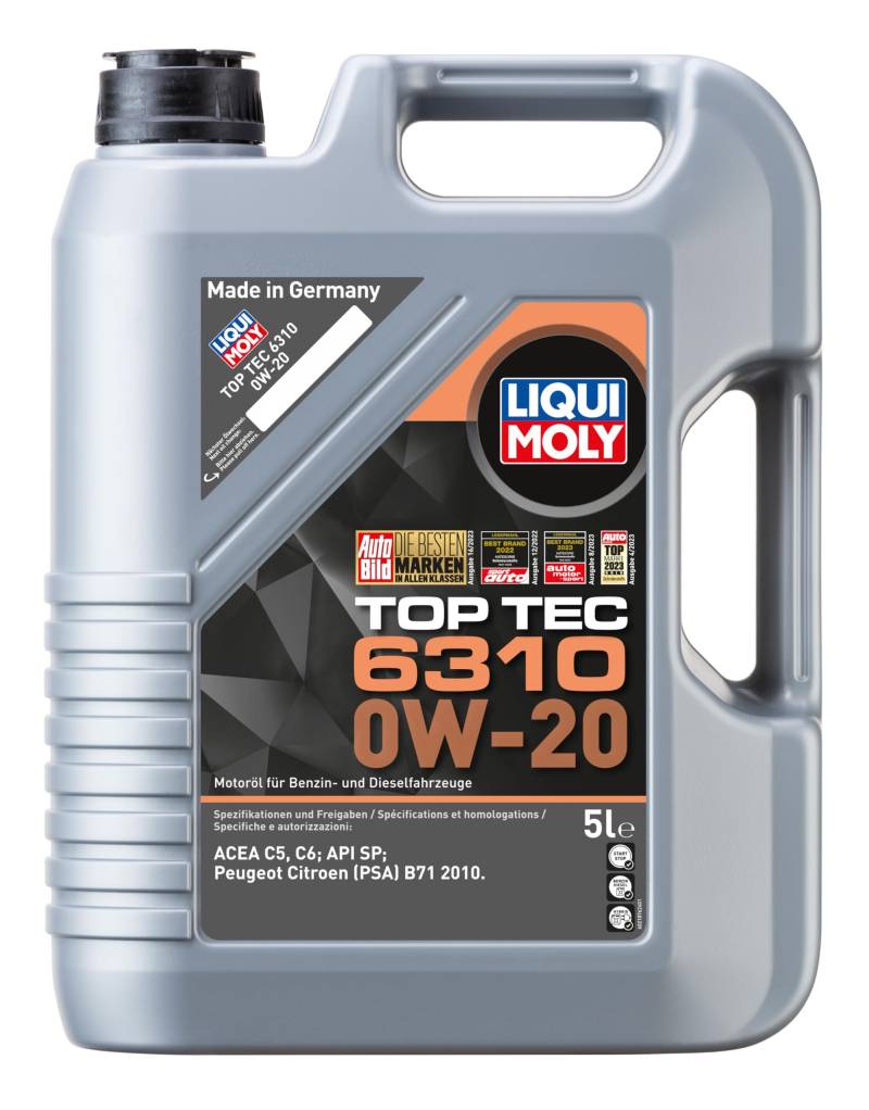 LIQUI MOLY Top Tec 6310 0W-20 | 5 L | Synthesetechnologie Motoröl | Art.-Nr.: 21876 von Liqui Moly