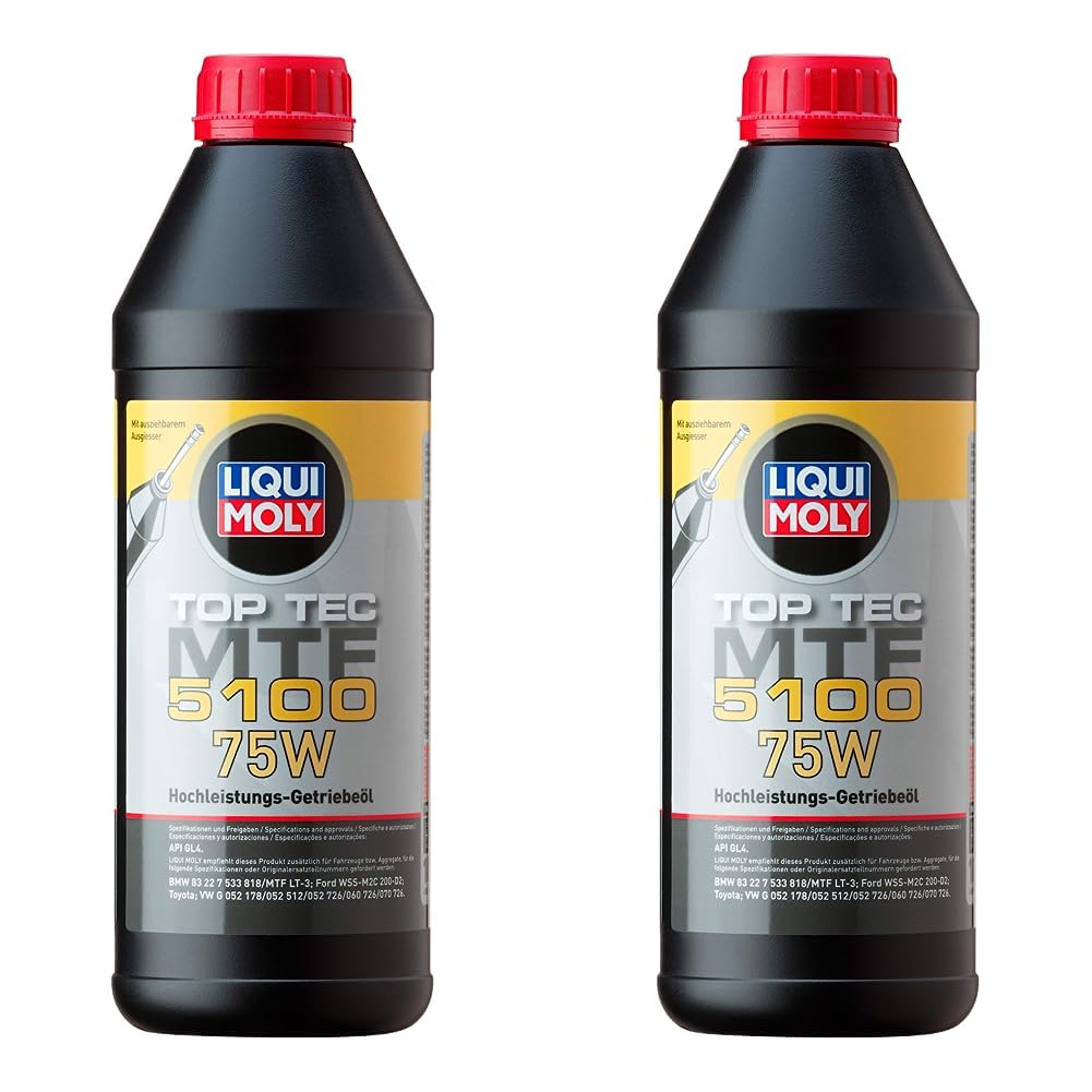 LIQUI MOLY Top Tec MTF 5100 75W | 1 L | Getriebeöl | Hydrauliköl | Art.-Nr.: 20842 (Packung mit 2) von Liqui Moly