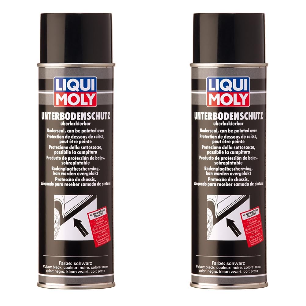 LIQUI MOLY Unterbodenschutz schwarz | 500 ml | Karosserieschutz | Unterbodenschutz | Art.-Nr.: 6113 (Packung mit 2) von Liqui Moly