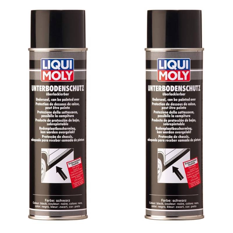 LIQUI MOLY Unterbodenschutz schwarz | 500 ml | Karosserieschutz | Unterbodenschutz | Art.-Nr.: 6113 (Packung mit 2) von Liqui Moly