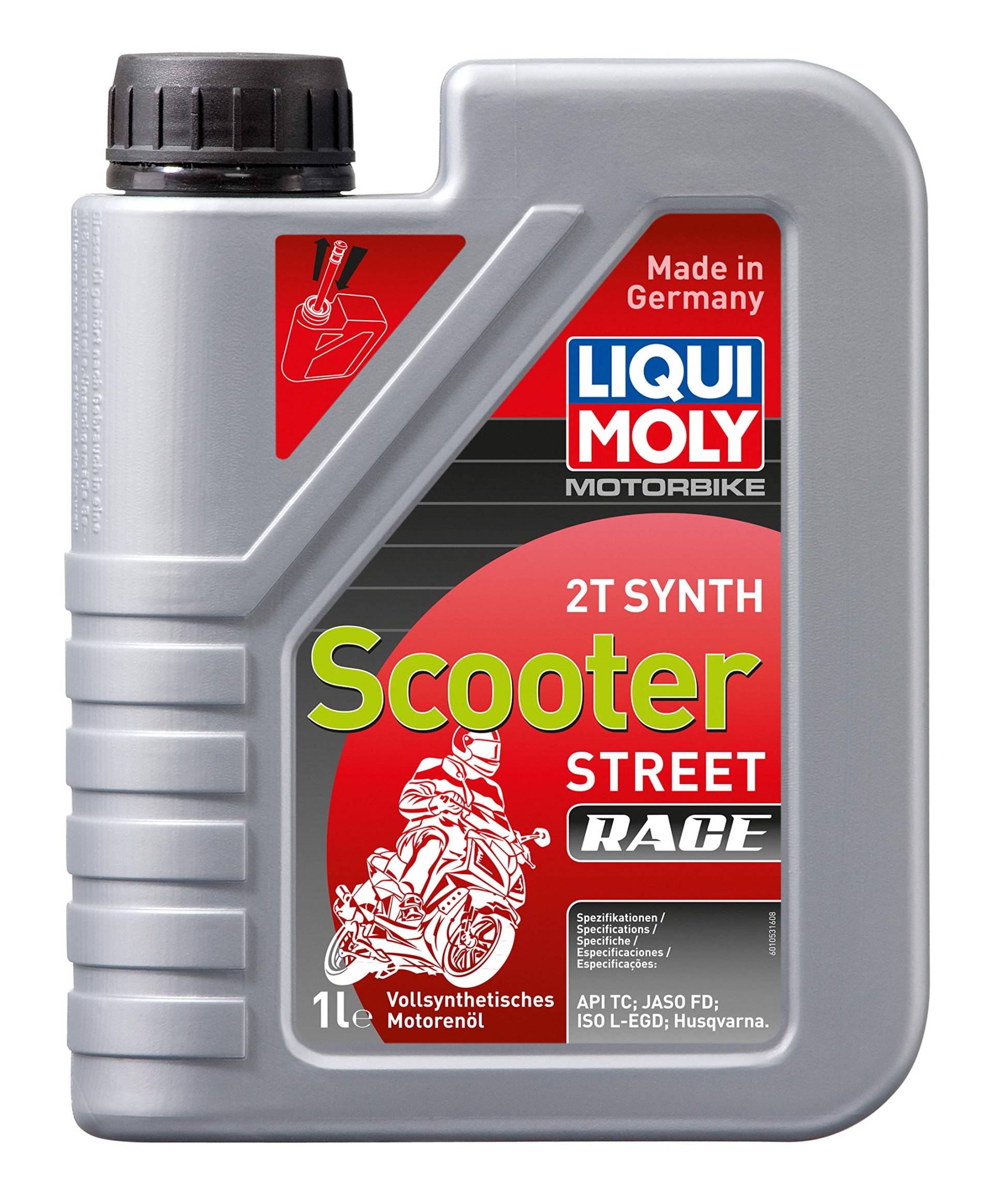 LIQUI MOLY Motorbike 2T Synth Scooter Race | 1 L | Motorrad 2-Takt-Öl | Art.-Nr.: 1053, farblos von Liqui Moly