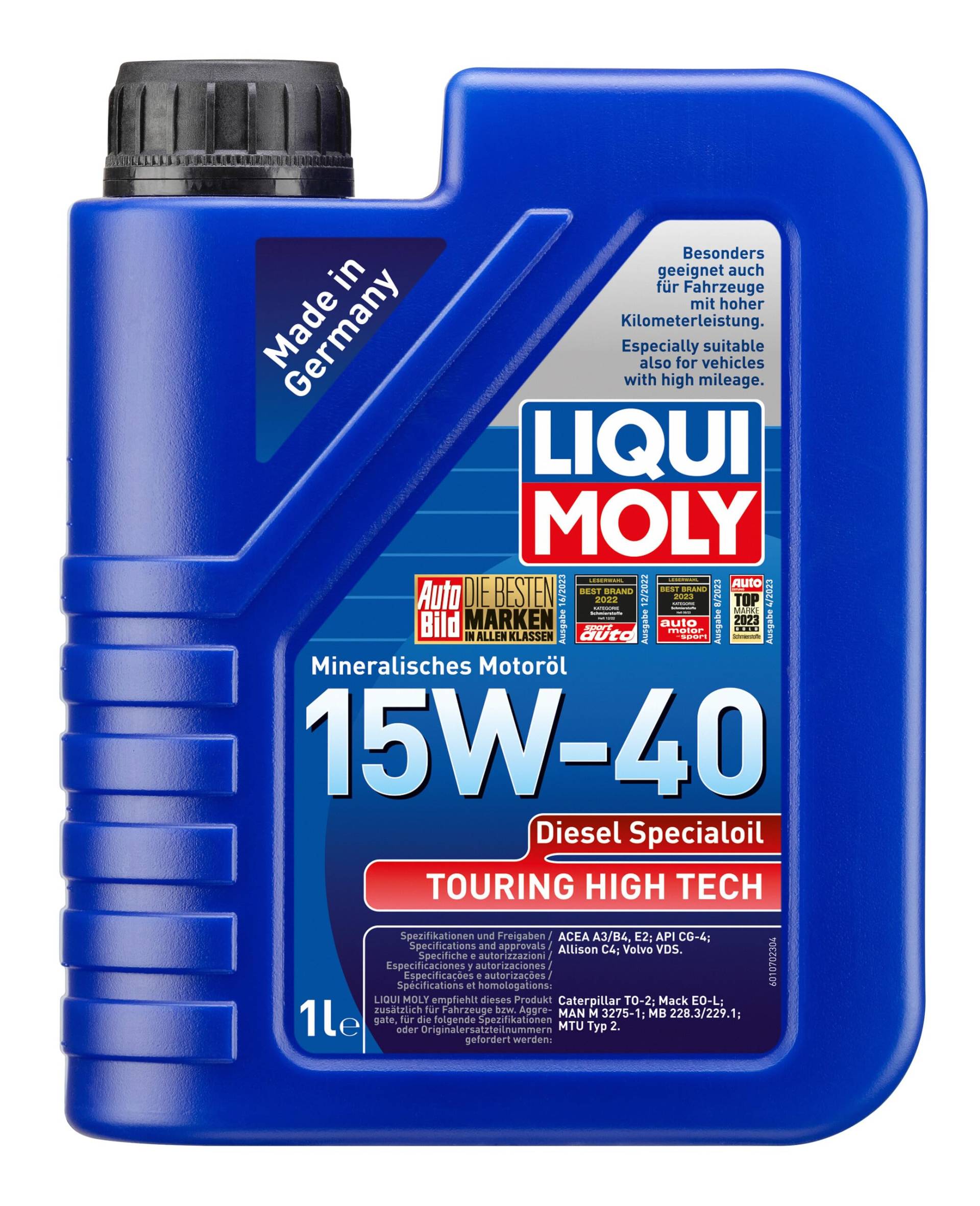 LIQUI MOLY Touring High Tech Diesel Specialoil 15W-40 | 1 L | mineralisches Motoröl | Art.-Nr.: 1070 von Liqui Moly