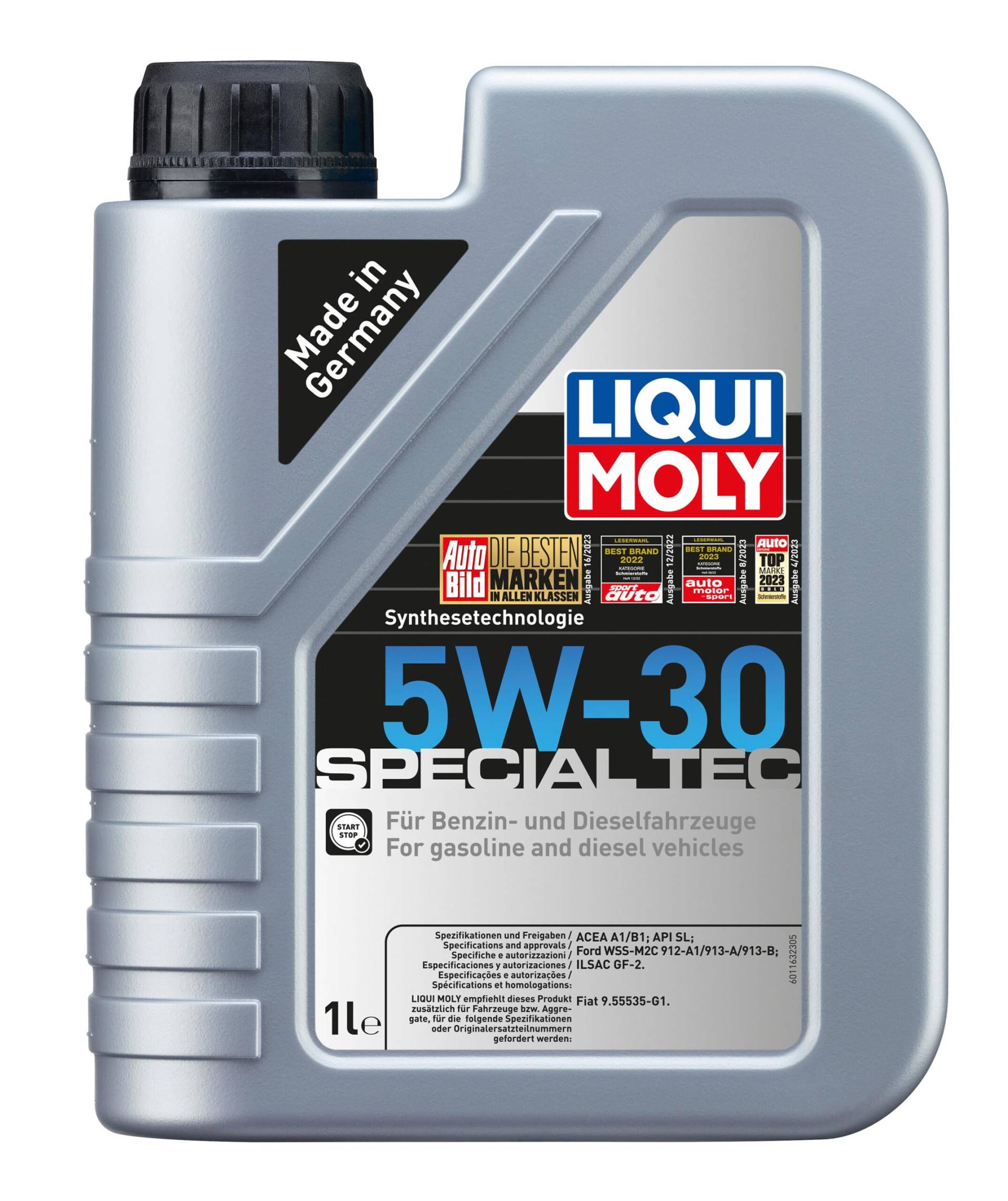 LIQUI MOLY Special Tec 5W-30 | 1 L | Synthesetechnologie Motoröl | Art.-Nr.: 1163, farblos von Liqui Moly