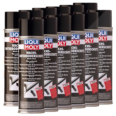 Liqui Moly 12x 500ml Wachs-Unterboden-Schutz anthrazit/schwar [Hersteller-Nr. 6100] von Liqui Moly