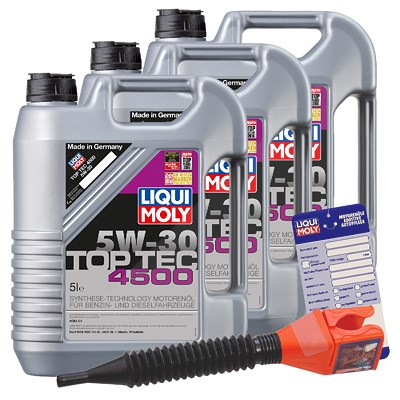 Liqui Moly 15 L Top Tec 4500 5W-30 + Ölwechsel-Anhänger von Liqui Moly