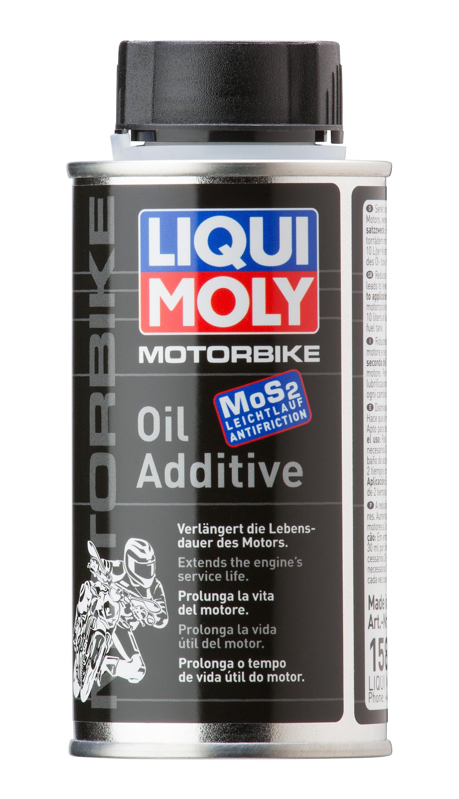 LIQUI MOLY Motorbike Oil Additive | 125 ml | Motorrad Öladditiv | Art.-Nr.: 1580, farblos von Liqui Moly