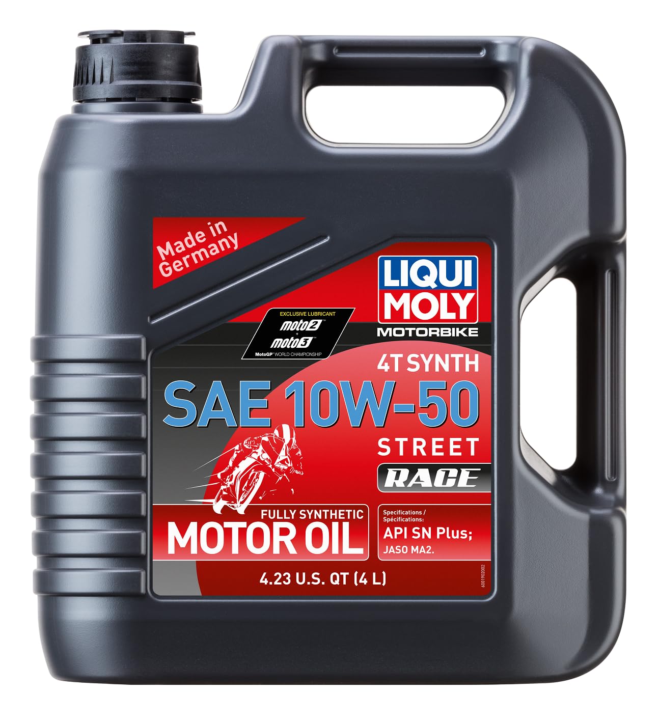 LIQUI MOLY Motorbike 4T Synth 10W-50 Street Race | 4 L | Motorrad 4-Takt-Öl | Art.-Nr.: 1686, farblos von Liqui Moly