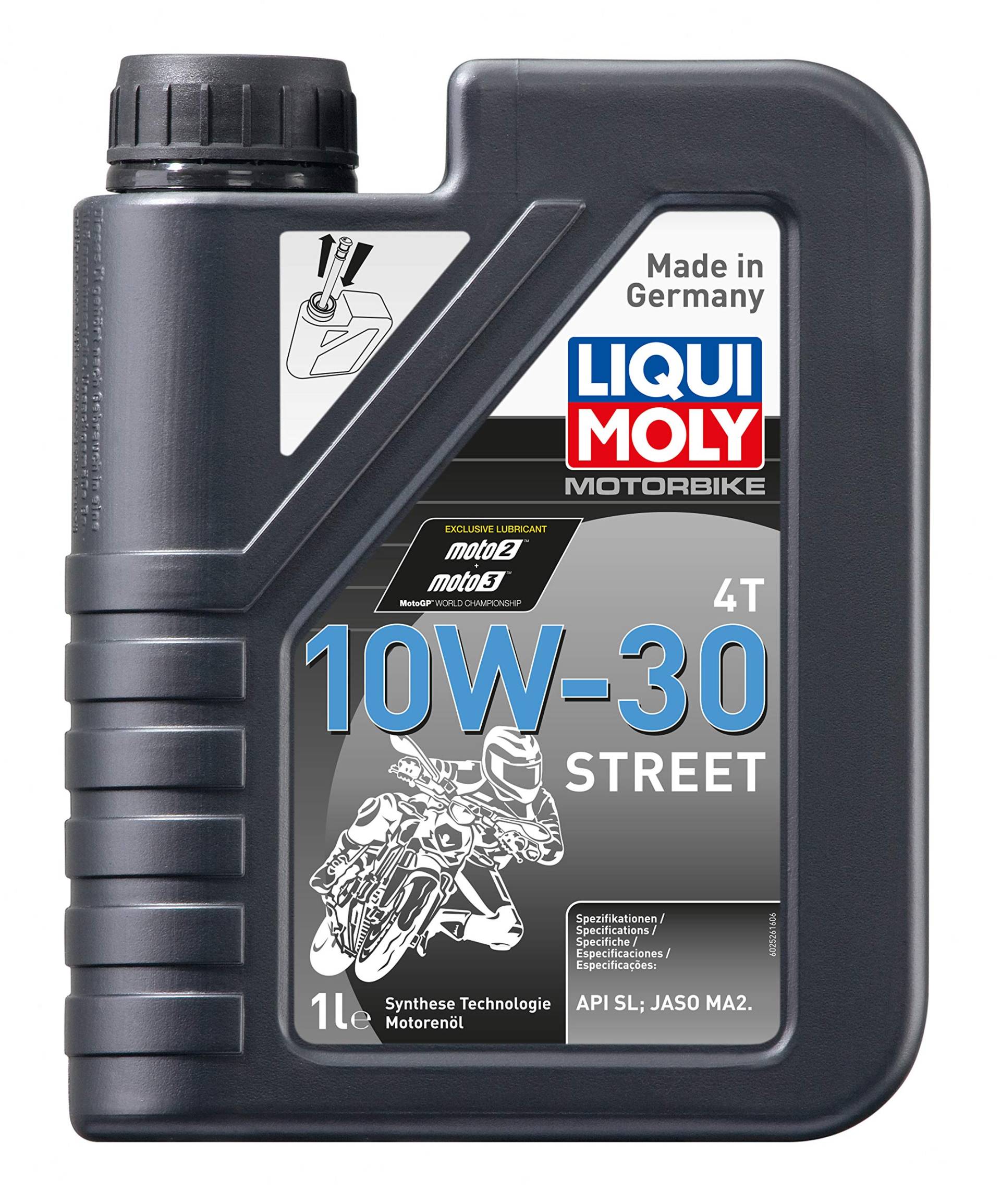 LIQUI MOLY Motorbike 4T 10W-30 Street | 4 L | Motorrad Synthesetechnologie Motoröl | Art.-Nr.: 1688 von Liqui Moly