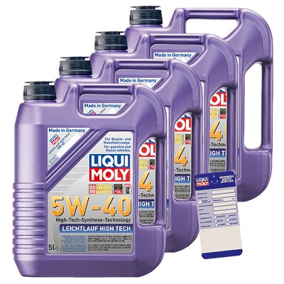 Liqui Moly 20 L Leichtlauf High Tech 5W-40 + Ölw.-Anhänger von Liqui Moly