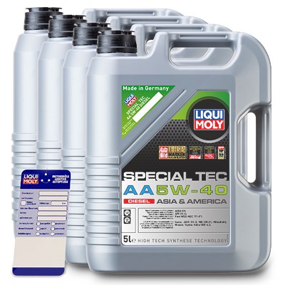 Liqui Moly 20 L Special Tec AA 5W-40 Diesel + Ölwechsel-Anhänger [Hersteller-Nr. 21332] von Liqui Moly