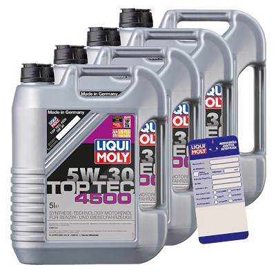 Liqui Moly 20 L Top Tec 4500 5W-30 + Ölwechsel-Anhänger von Liqui Moly