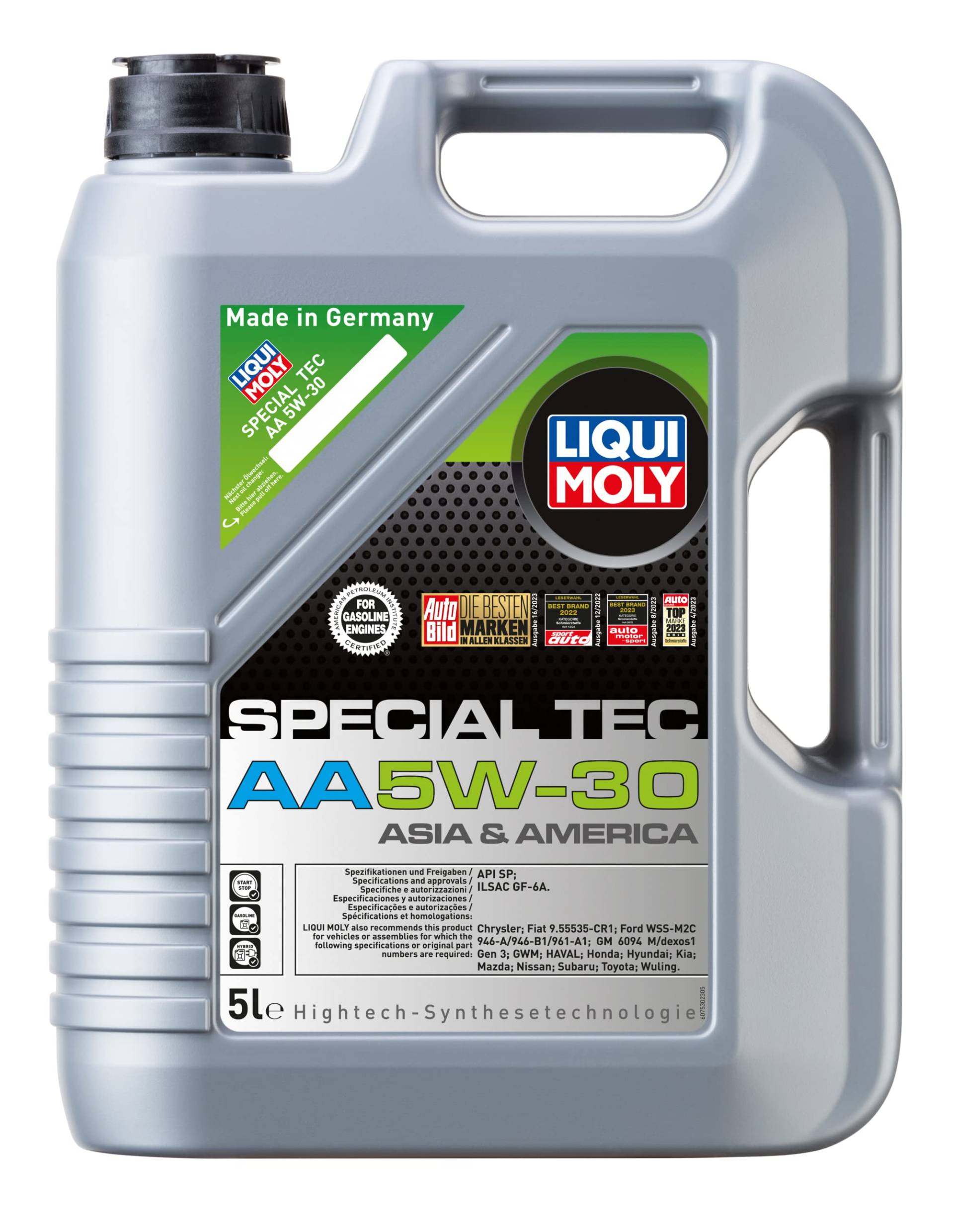 LIQUI MOLY Special Tec AA 5W-30 | 5 L | Synthesetechnologie Motoröl | Art.-Nr.: 20954, farblos von Liqui Moly