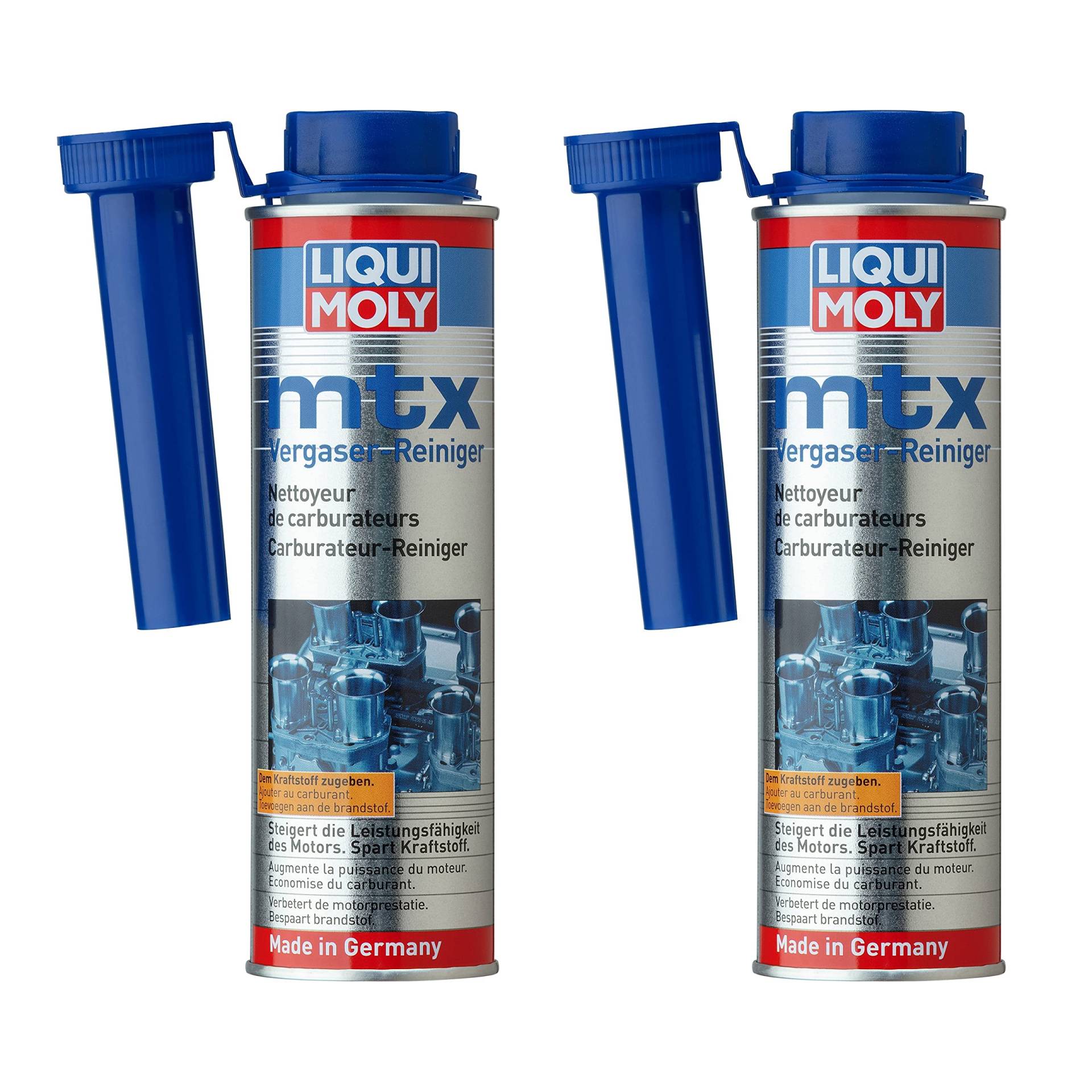 Liqui Moly 2X MTX Vergaserreiniger 300ml | Entfernt Ablagerungen im Vergaser, an Ventilen, Zündkerzen sowie im Brennraum und verhindert Neubildung | Kraftstoff Additiv für Benzin-Motoren | 2X 300ml von Liqui Moly