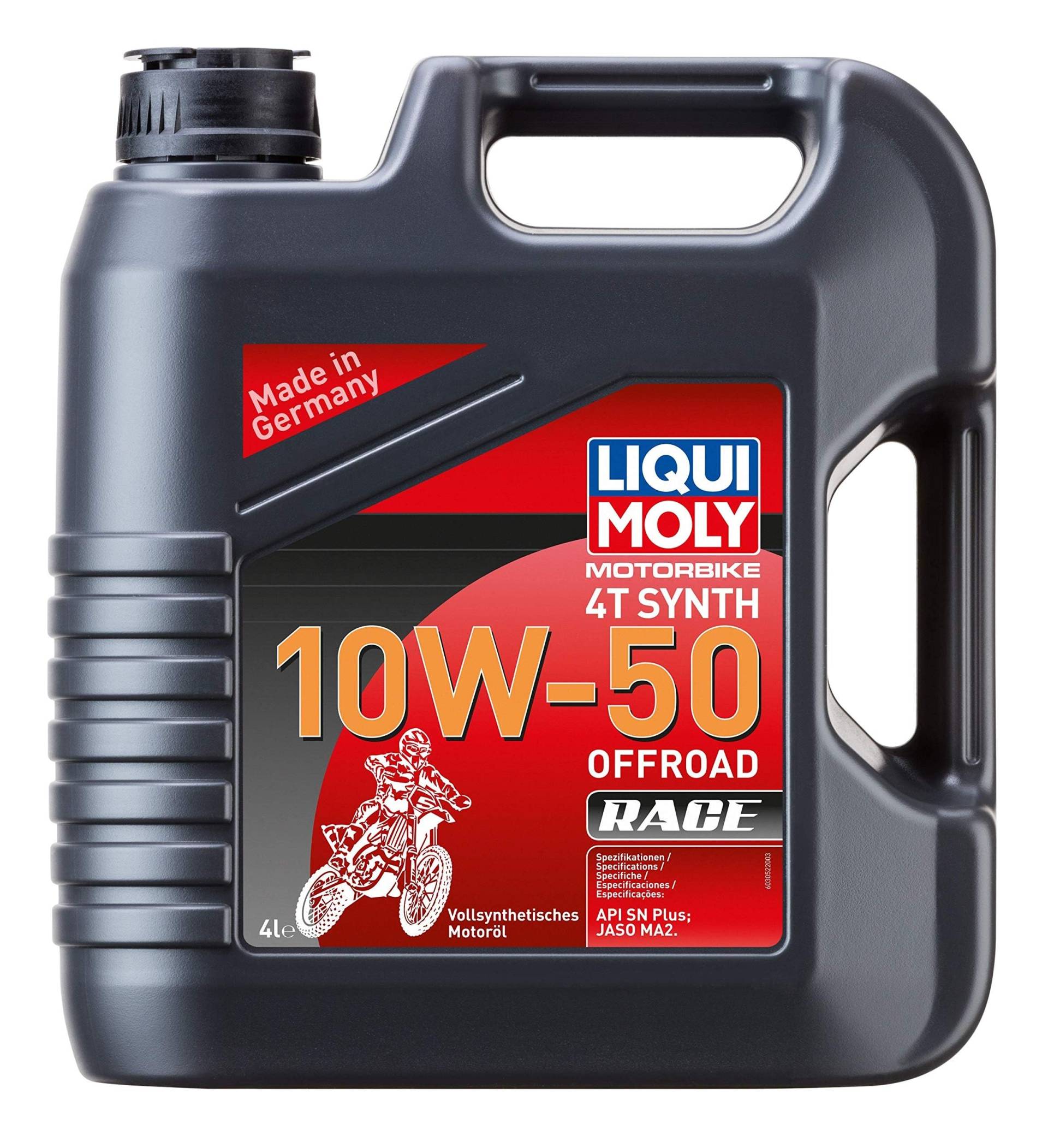 LIQUI MOLY Motorbike 4T Synth 10W-50 Offroad Race | 4 L | Motorrad 4-Takt-Öl | Art.-Nr.: 3052, farblos von Liqui Moly