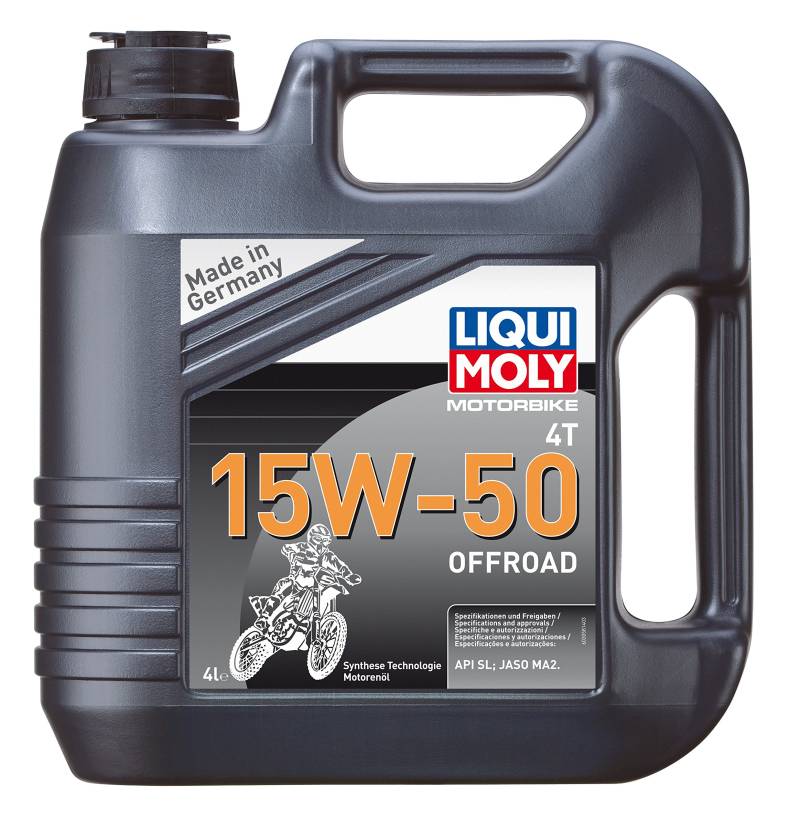 LIQUI MOLY Motorbike 4T 15W-50 Offroad | 4 L | Motorrad Synthesetechnologie Motoröl | Art.-Nr.: 3058 von Liqui Moly