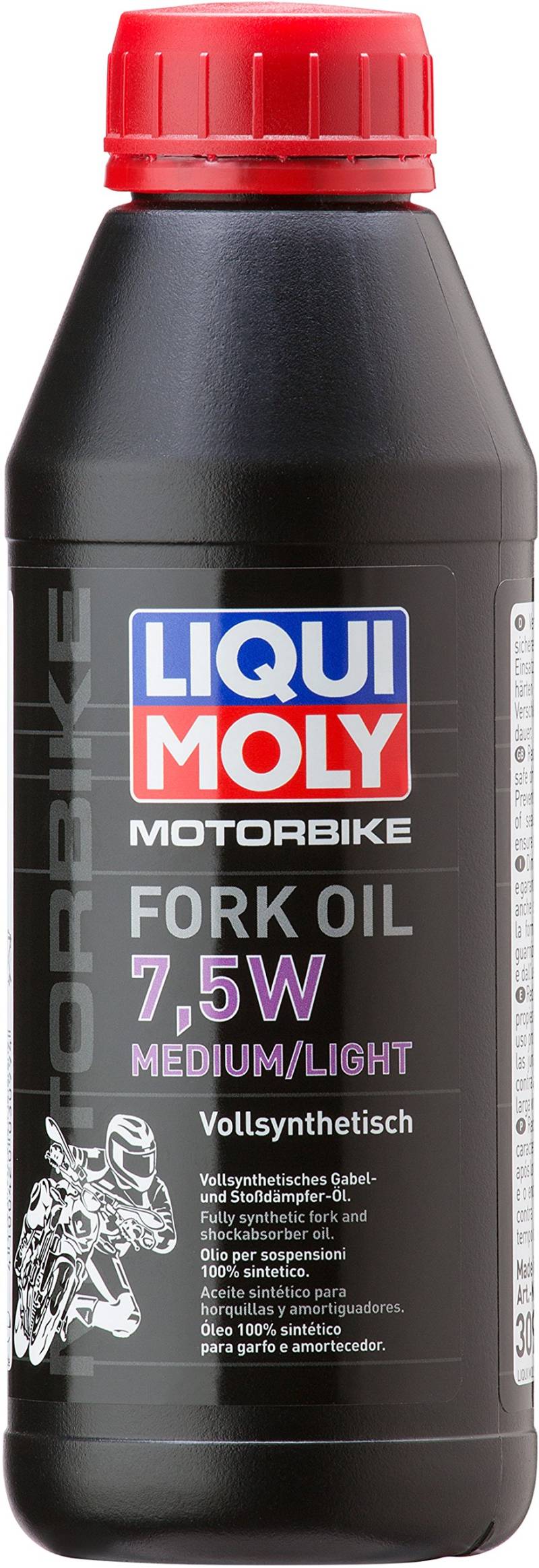 LIQUI MOLY Motorbike Fork Oil 7,5W medium/light | 500 ml | Motorrad Gabelöl | Art.-Nr.: 3099, farblos von Liqui Moly