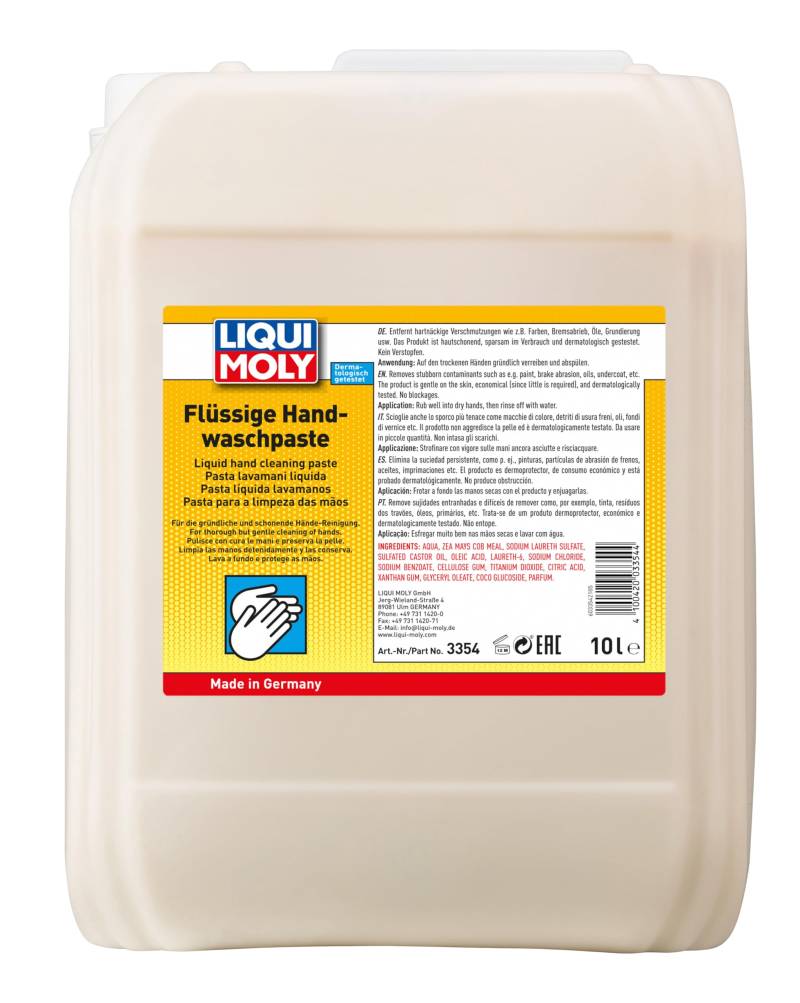 LIQUI MOLY Flüssige Handwaschpaste | 10 L | Hautpflege | Art.-Nr.: 3354 von Liqui Moly