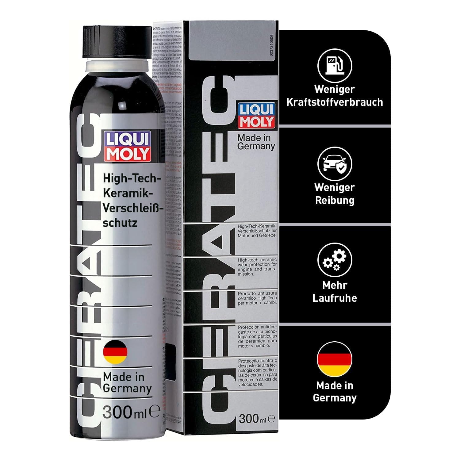 LIQUI MOLY Öladditiv Cera Tec Art.-Nr. 3721 Keramikverschleißschutz für Benzin- & Dieselmotoren I mehr Laufruhe, geringere Reibung & weniger Kraftstoffverbrauch , 300 ml,farblos von Liqui Moly