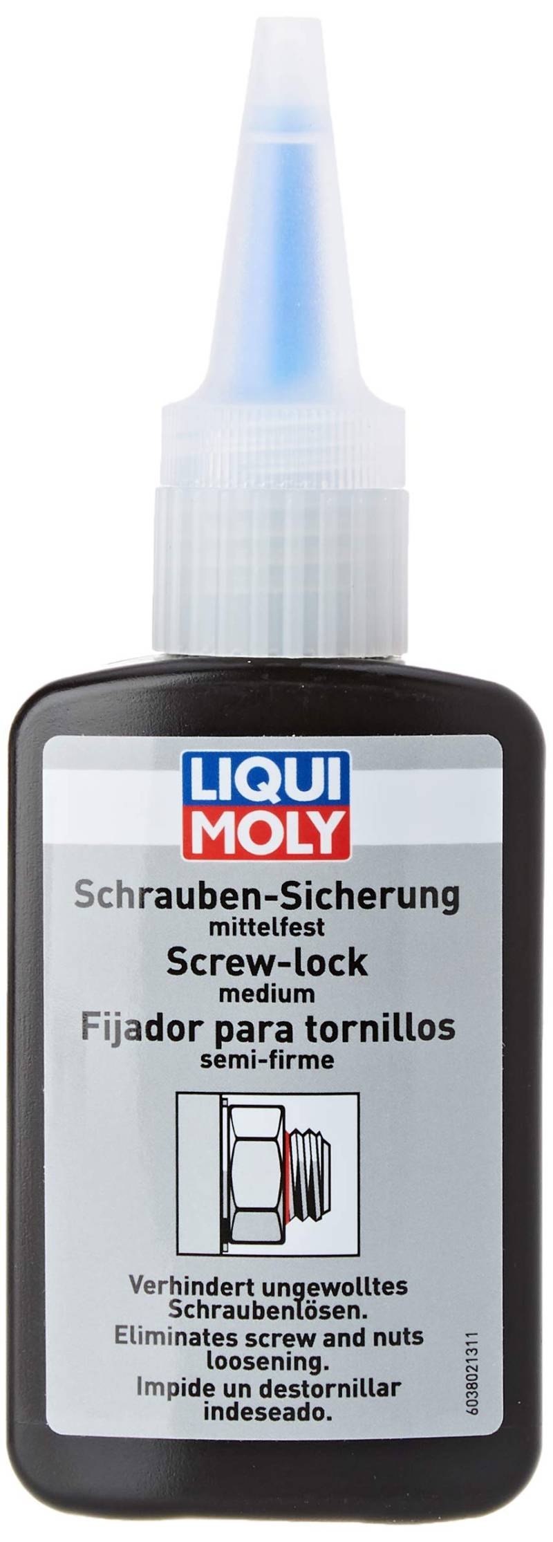 LIQUI MOLY Schraubensicherung mittelfest | 50 g | Schraubensicherung | Art.-Nr.: 3802, Farblos von Liqui Moly