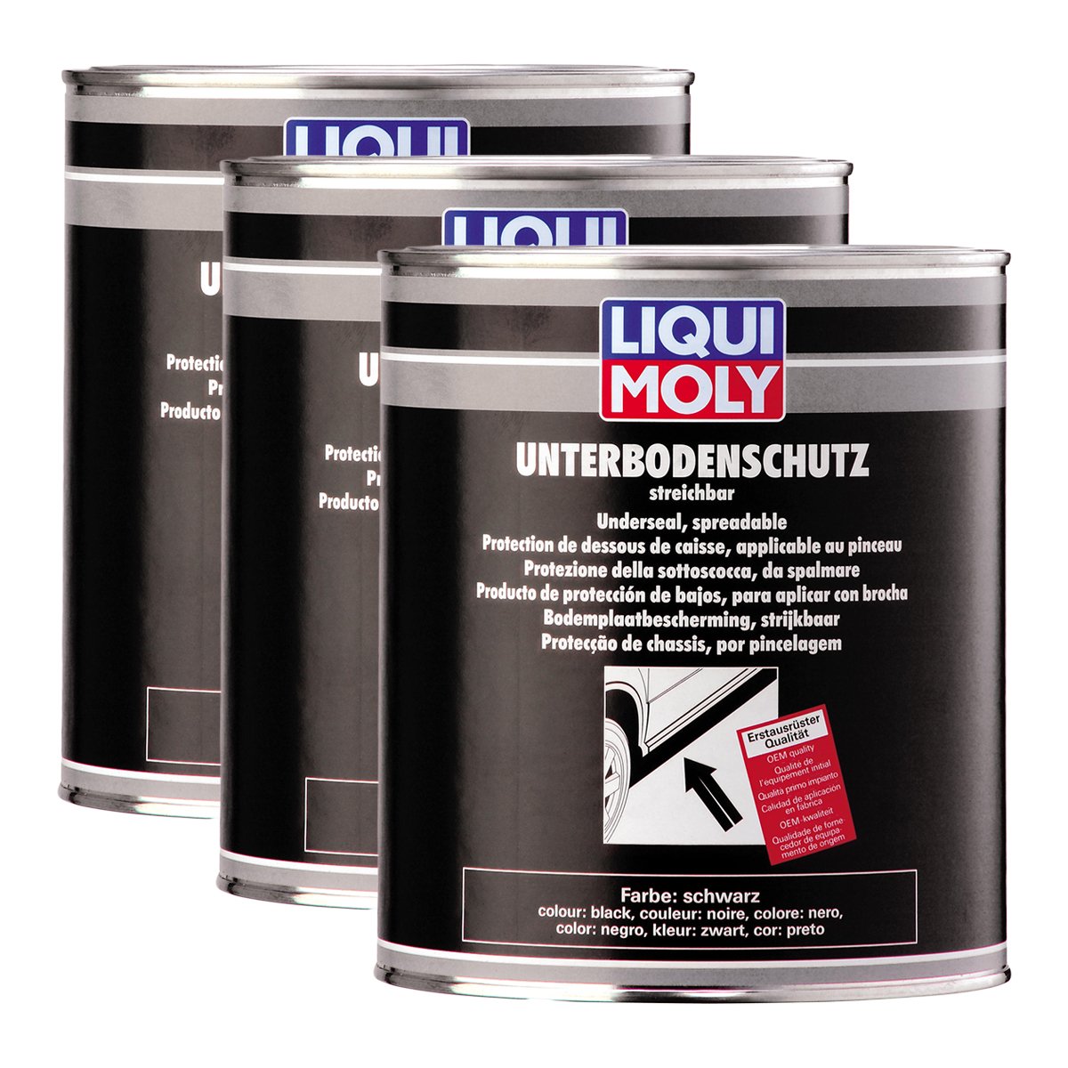 Liqui Moly 3X 6119 Unterbodenschutz streichbar schwarz Korrosionsschutz Dose 2kg von Liqui Moly