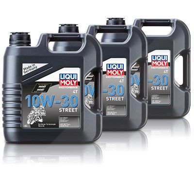 Liqui Moly 3x 4 L Motorbike 4T 10W-30 Street Motoröl [Hersteller-Nr. 1688] von Liqui Moly