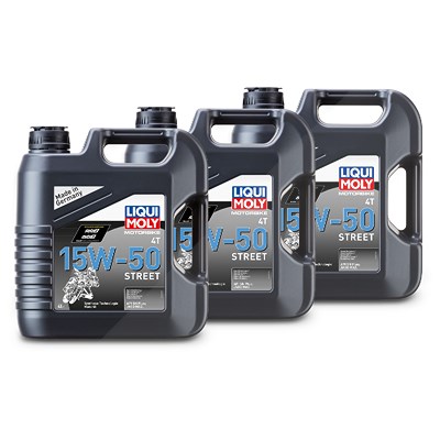 Liqui Moly 3x 4 L Motorbike 4T 15W-50 Street Motoröl [Hersteller-Nr. 1689] von Liqui Moly