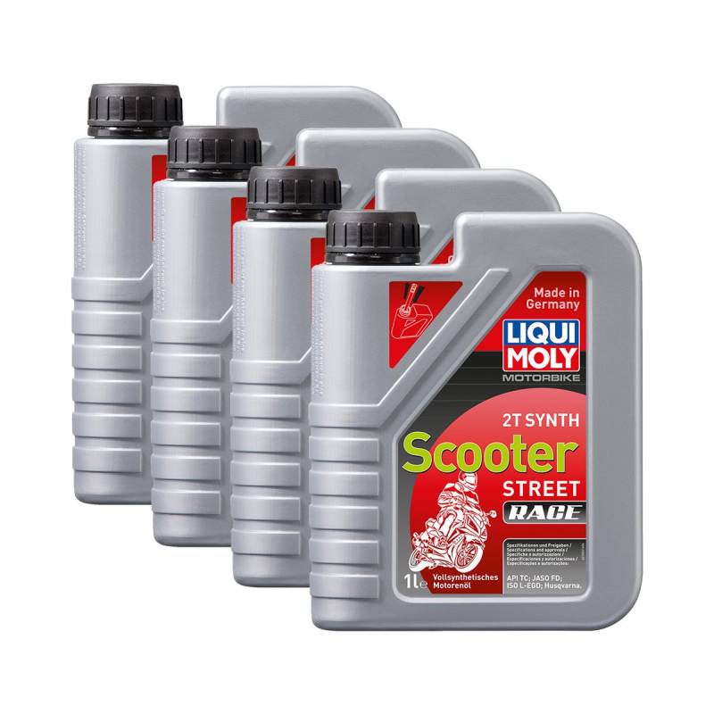 Liqui Moly 4X 1053 Motorbike 2T Synth Scooter Street Race Motorrad Motoröl 1L von Liqui Moly