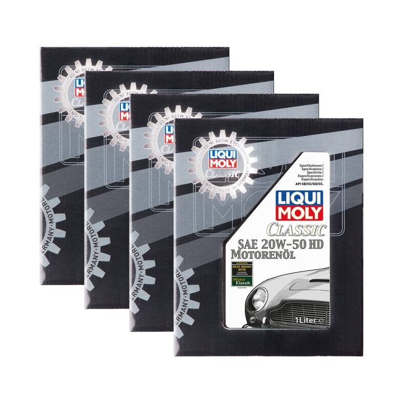 Liqui Moly 4X 1128 Classic Motorenöl SAE 20W-50 HD ab Baujahr 1950 1L von Liqui Moly