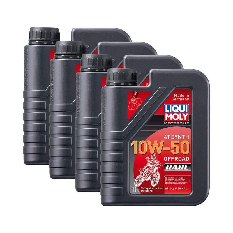 Liqui Moly 4X 3051 Motorbike 4T Synth Motoröl Offroad Race 10W-50 1L von Liqui Moly