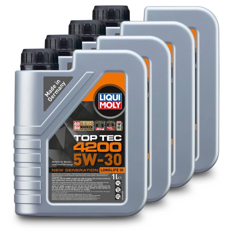 Liqui Moly 4X 3706 Top Tec 4200 5W-30 Motoröl von Liqui Moly