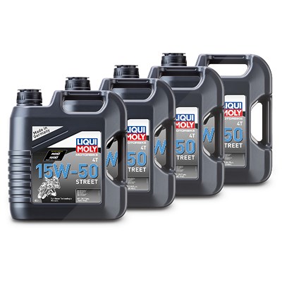 Liqui Moly 4x 4 L Motorbike 4T 15W-50 Street Motoröl [Hersteller-Nr. 1689] von Liqui Moly